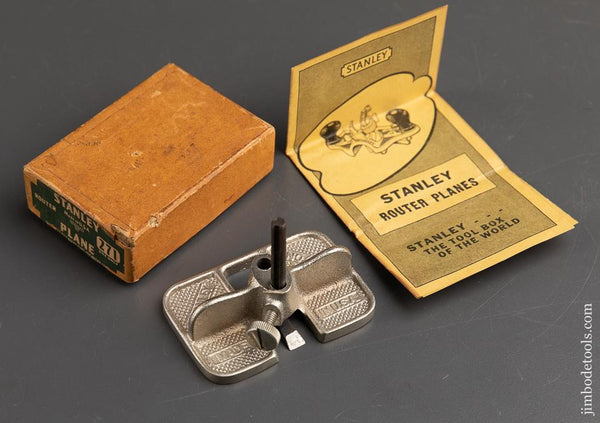 STANLEY No. 271 Miniature Router Plane MINT in Original Box - 90790