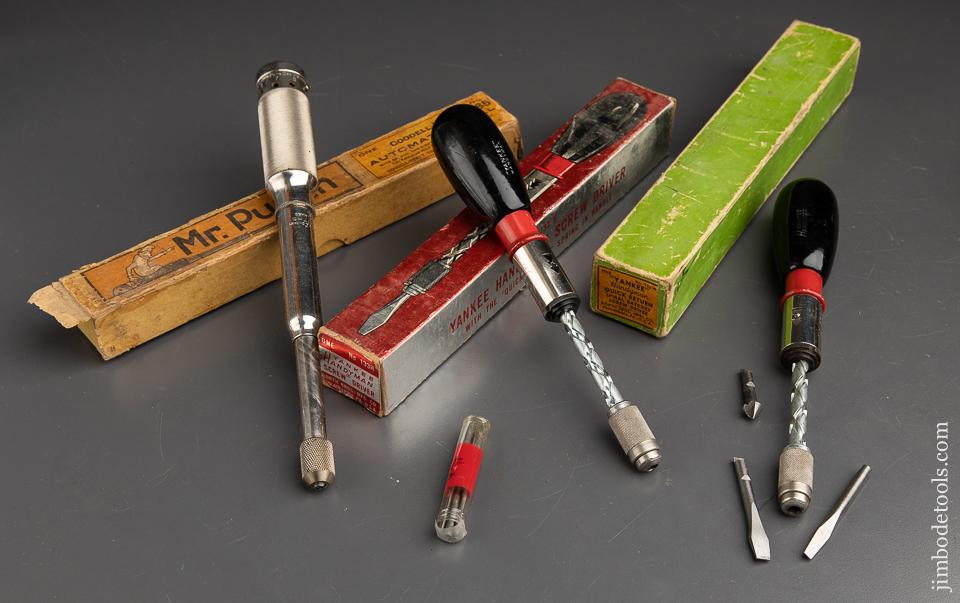 Two YANKEE No. 133H HANDYMAN Spiral Ratchet Screw Drivers and One GOODELL-PRATT No. 185 Automatic Drill in Original Boxes - 90779