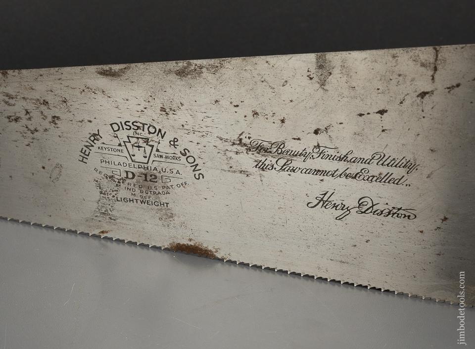 UNUSED 8 point 26 inch Crosscut DISSTON D12 Hand Saw - 90805