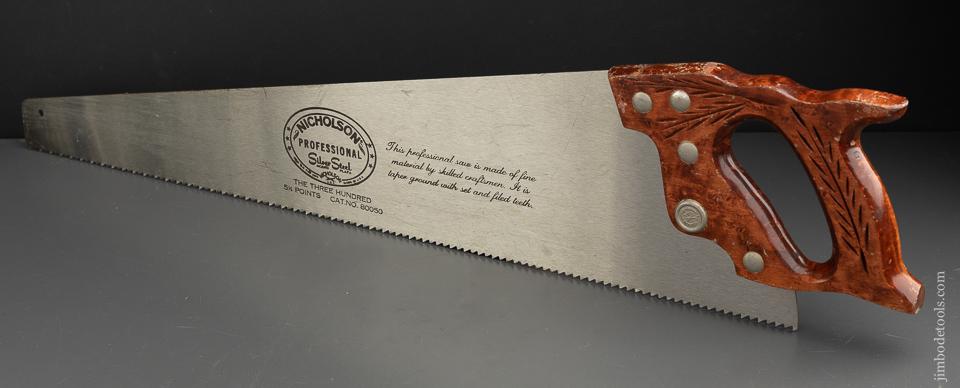 UNUSED 5 1/2 point 26 inch Rip NICHOLSON THE THREE HUNDRED Hand Saw - 90806