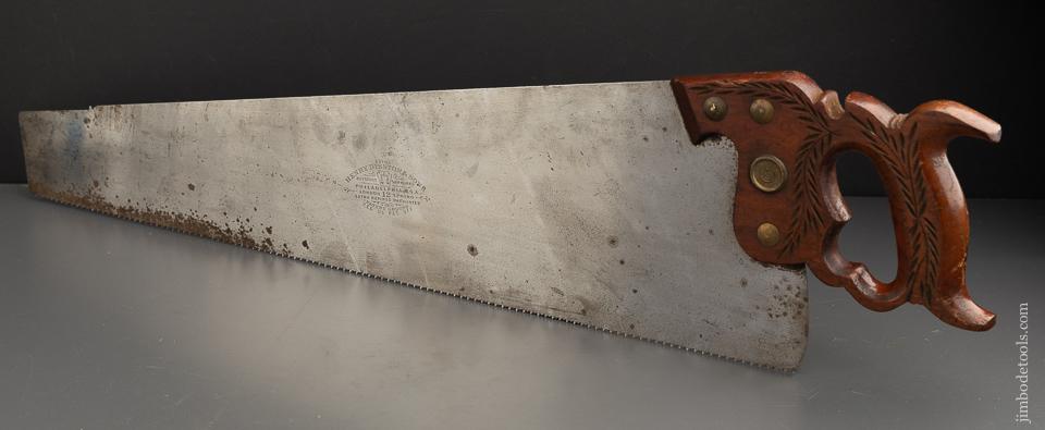 Magnificent! UNUSED 10 point 26 inch Crosscut DISSTON No. 12 LONDON SPRING Hand Saw - 90825