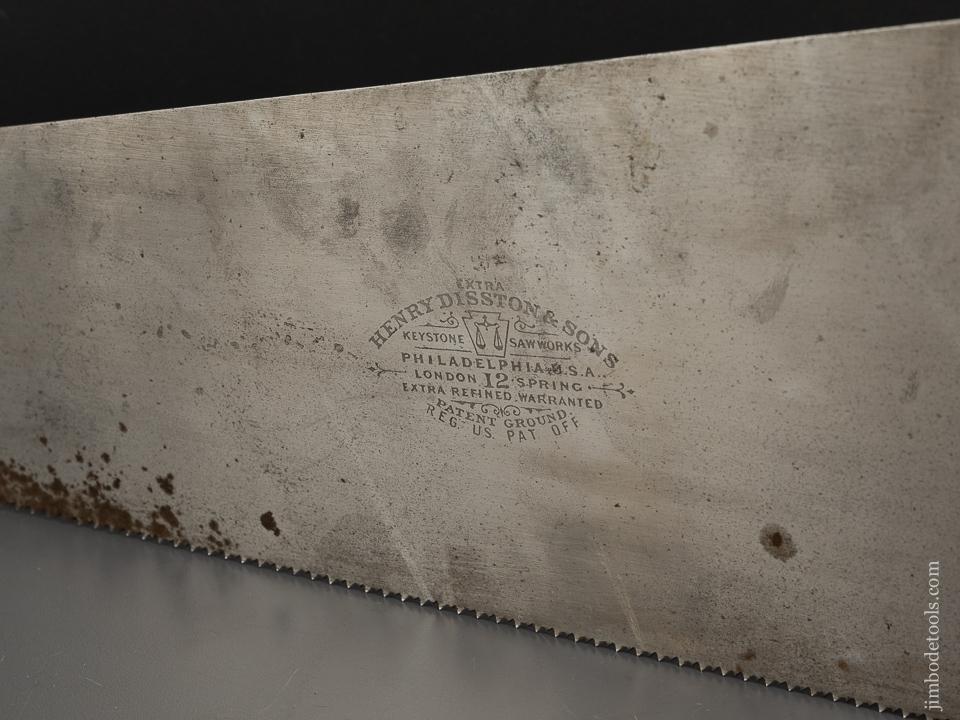 Magnificent! UNUSED 10 point 26 inch Crosscut DISSTON No. 12 LONDON SPRING Hand Saw - 90825