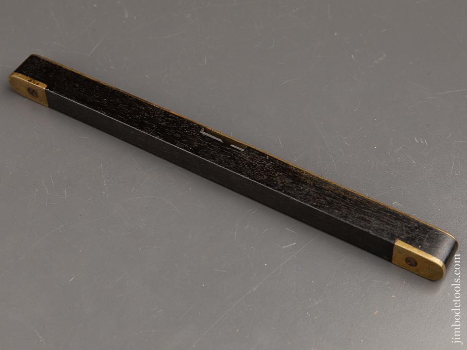FINE Ten inch J. BUIST EDINBURGH Ebony & Brass Level - 90886