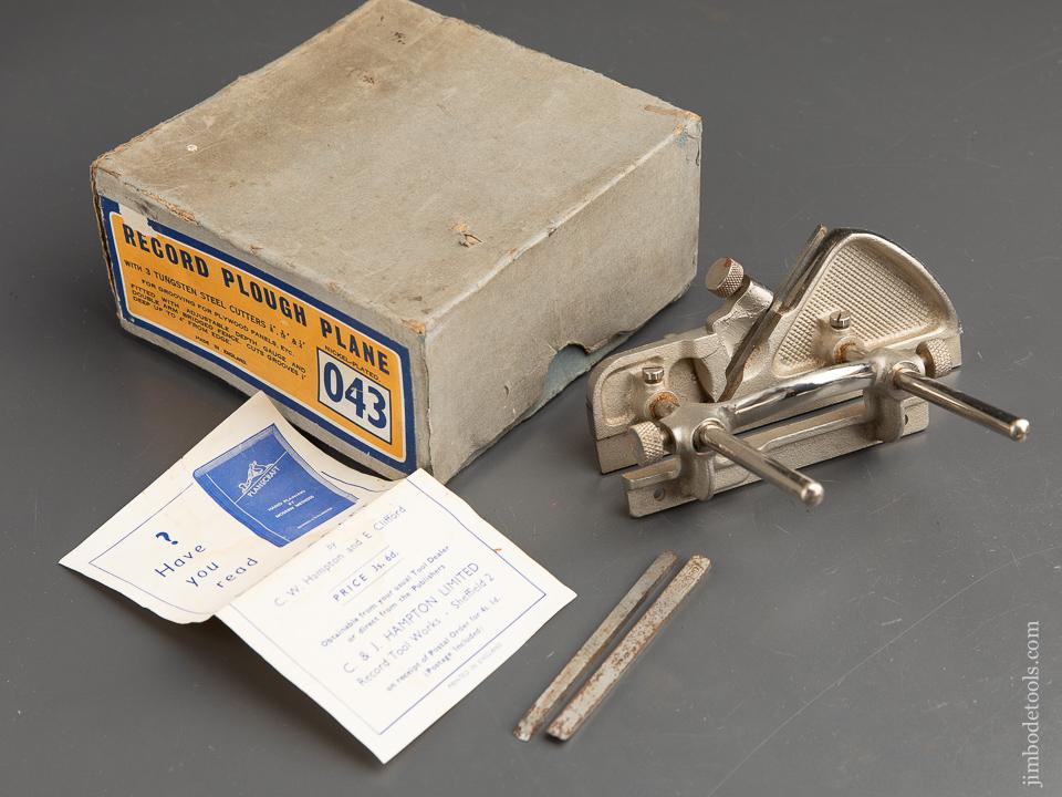 RECORD No. 043 Plough/Plow Plane MINT in Original Box - 90946