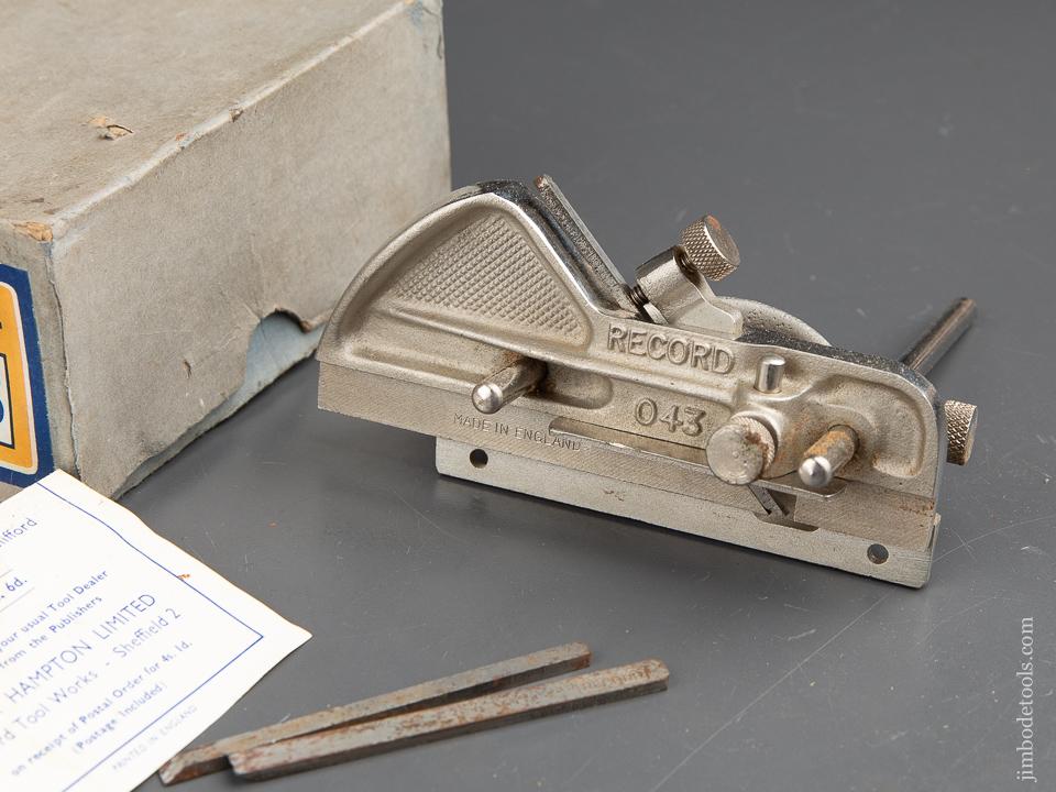 RECORD No. 043 Plough/Plow Plane MINT in Original Box - 90946