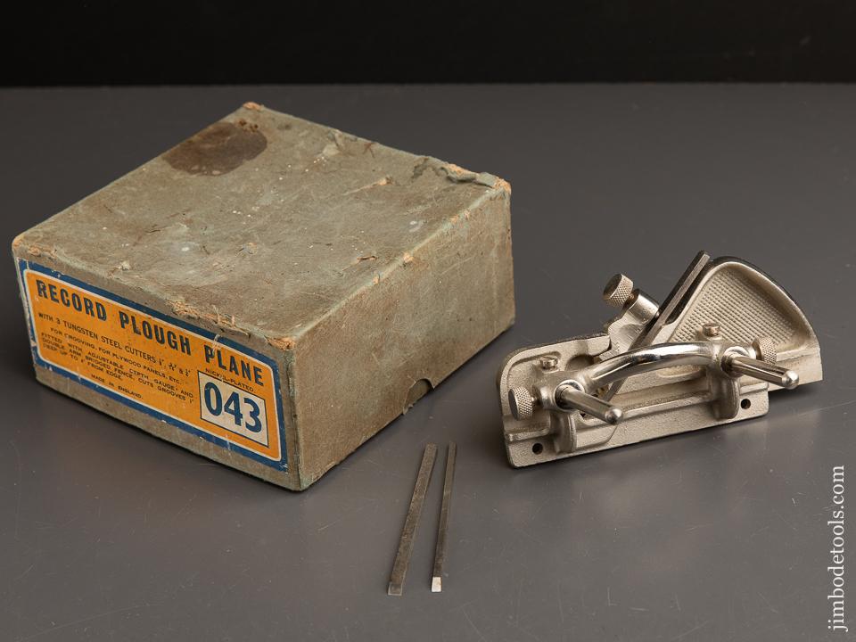 RECORD No. 043 Plough/Plow Plane MINT in Original Box - 90949