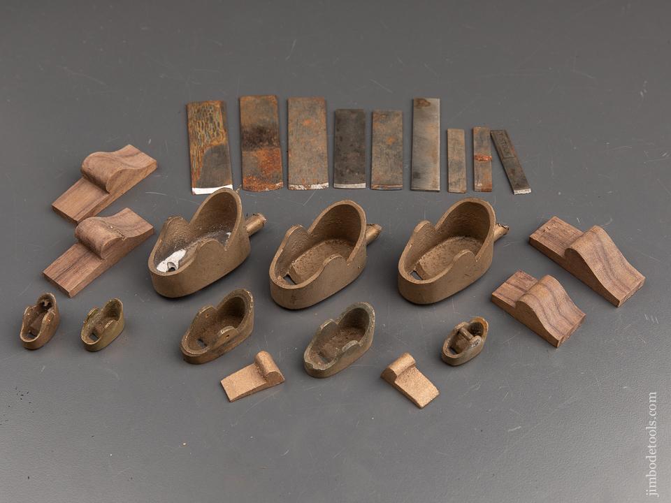 Lot of Violin Plane Parts and Toothing Irons - 90951