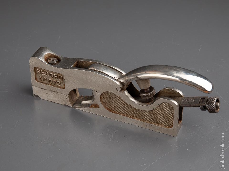 RECORD No. 072 Improved Shoulder Plane EXTRA EXTRA FINE in Original Box - 90959