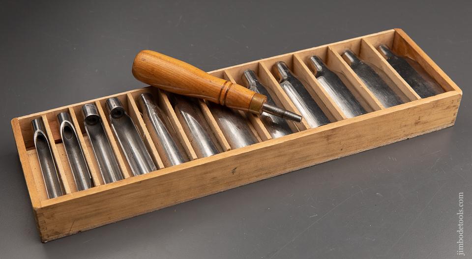 Set of ADAMS & NELSON Interchangeable Handle Gouges - 90986