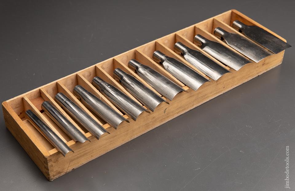 Set of ADAMS & NELSON Interchangeable Handle Gouges - 90986