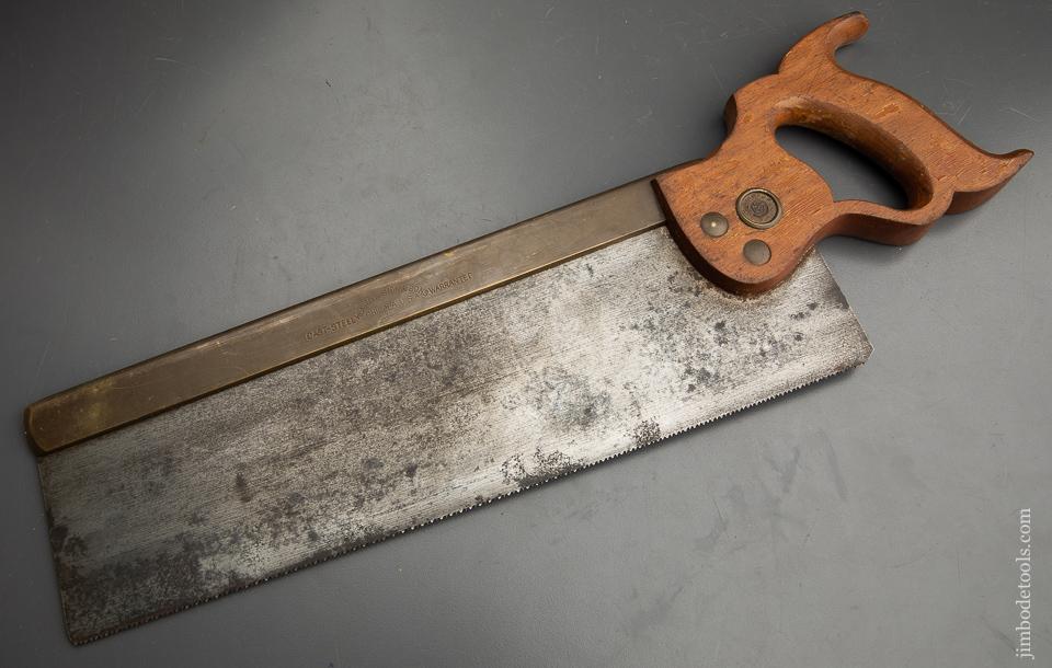 13 point 14 inch Rip DISSTON Brass Back Tenon Saw - 91005