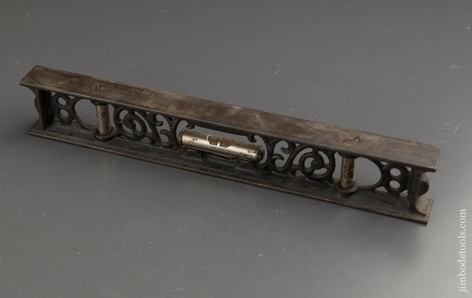 Twelve inch Ornate SPRINGFIELD LEVEL & TOOL CO Cast Iron Level - 91031