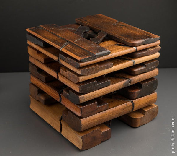 Complete Working Set of 18 Hollows & Rounds Molding Planes EVENS - 91054