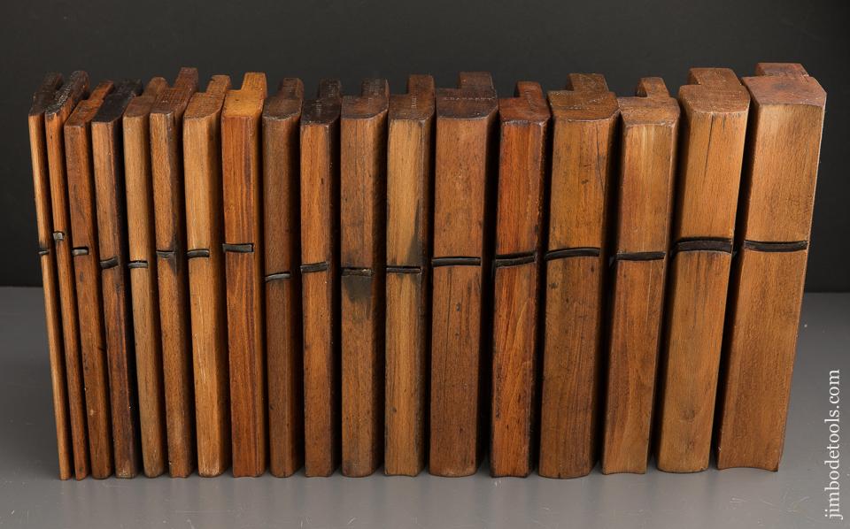 Complete Working Set of 18 Hollows & Rounds Molding Planes EVENS - 91054