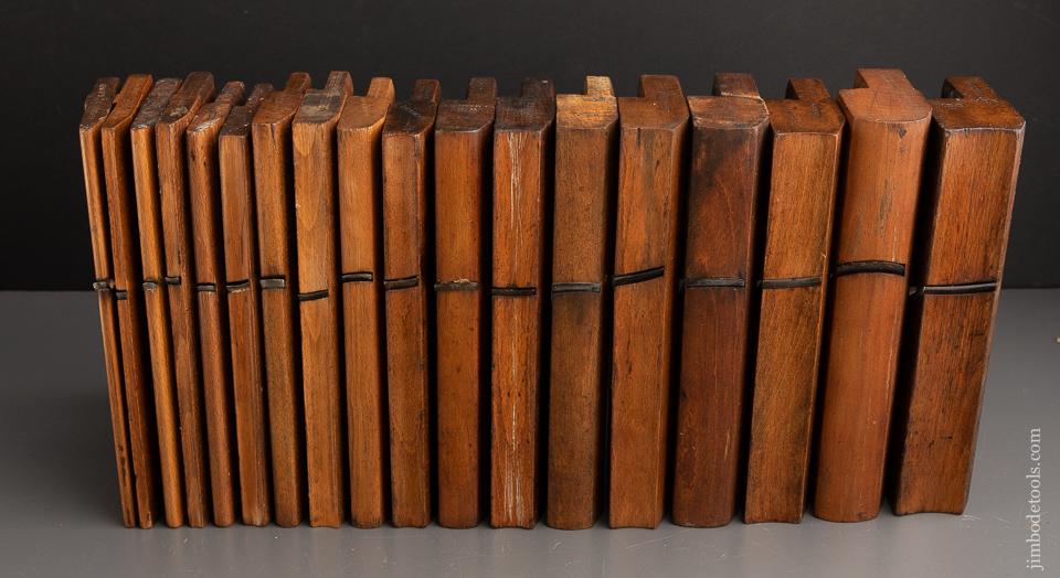 Complete Working Set of 18 Hollows & Rounds Molding Planes 2-18 EVENS - 91056