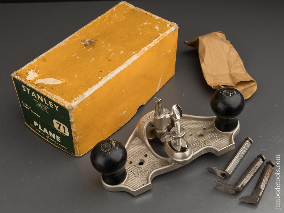 STANLEY No. 71 Router Plane 100% COMPLETE in Original Box - 91073