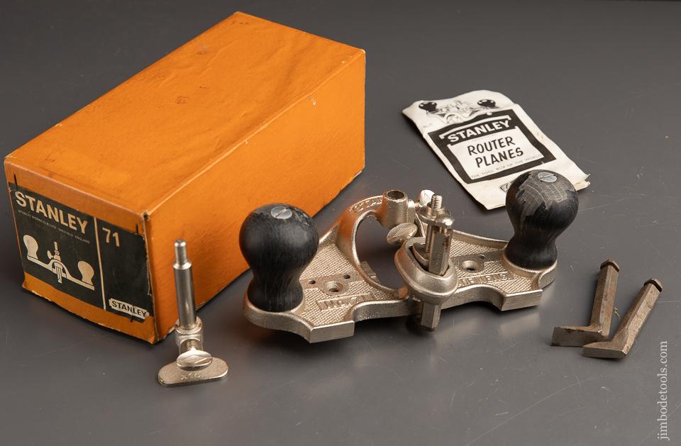 STANLEY No. 71 Router Plane 100% COMPLETE in Original Box - 91074
