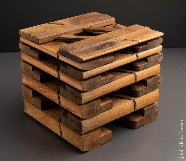 Matched Set of Sixteen GRIFFITHS NORWICH Hollows & Rounds Moulding Planes circa 1803-1958 EVENS - 91088