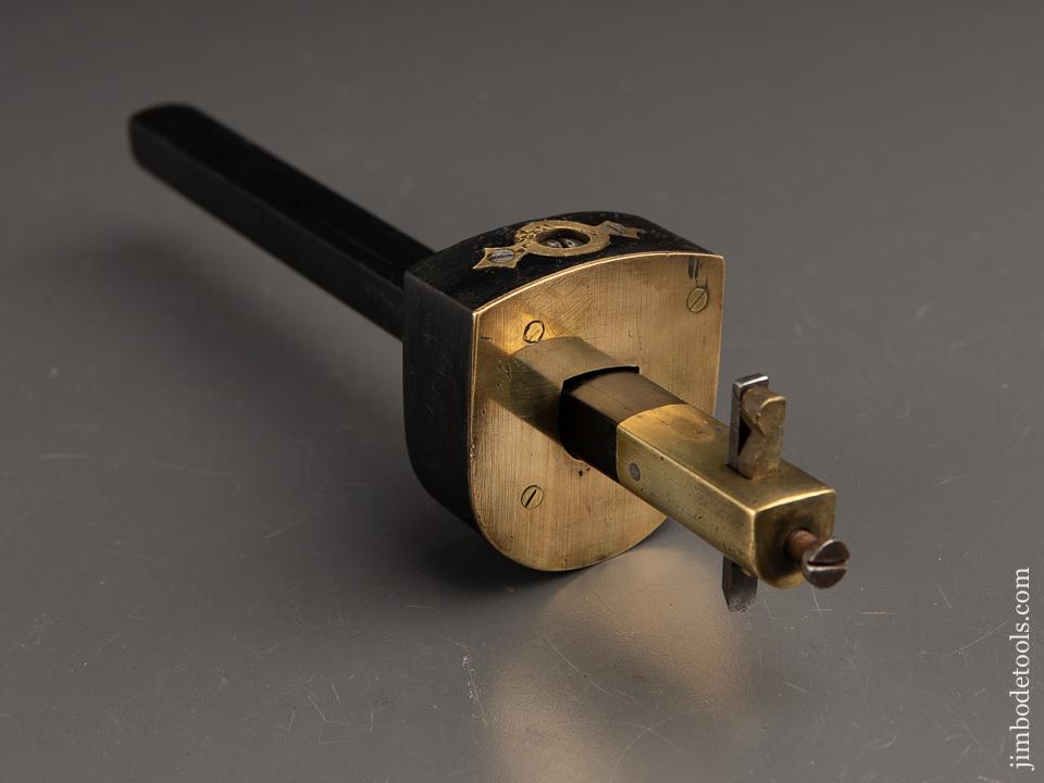 10 3/4 inch Ebony & Brass Slitting Gauge - 91104