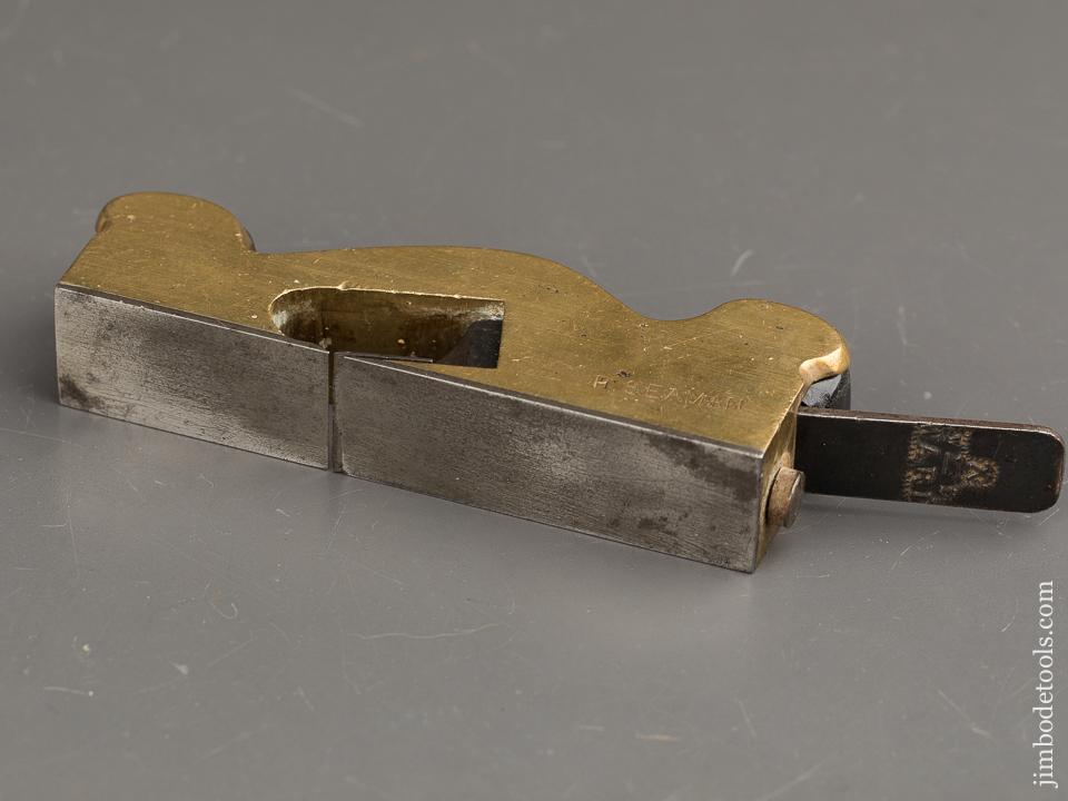 Awesome Miniature Steel Soled Gunmetal and Ebony Shoulder Plane - 91109