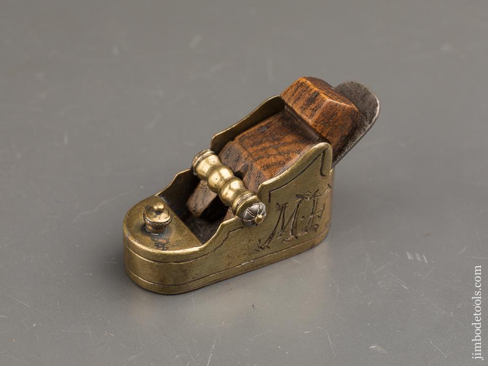 Remarkable Dated 1847 Brass Instrument Maker's Plane -- 91111U
