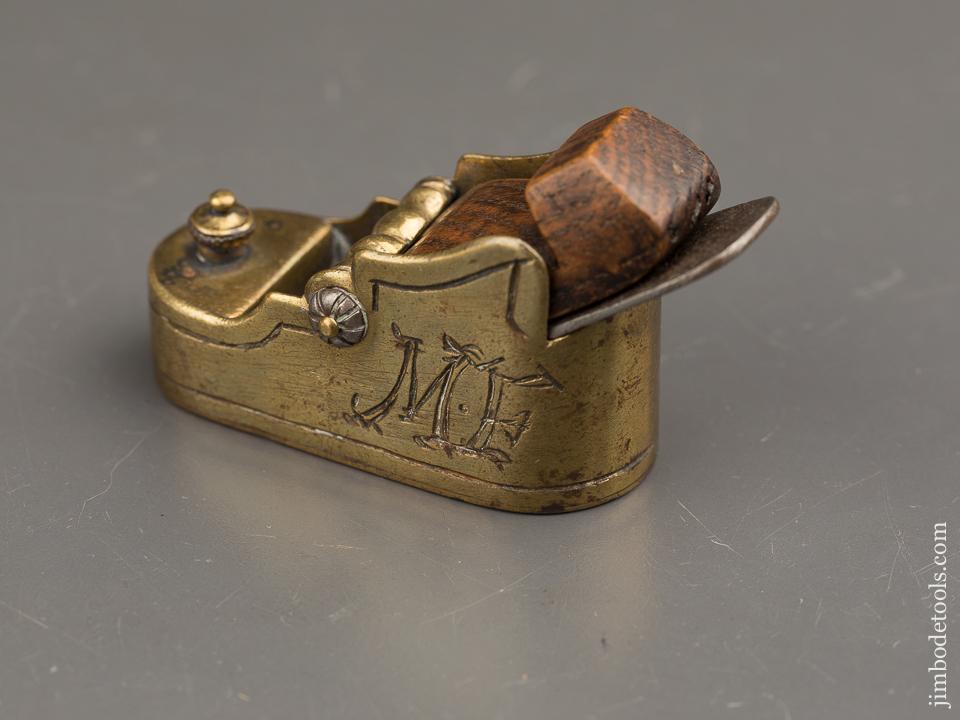 Remarkable Dated 1847 Brass Instrument Maker's Plane -- 91111U