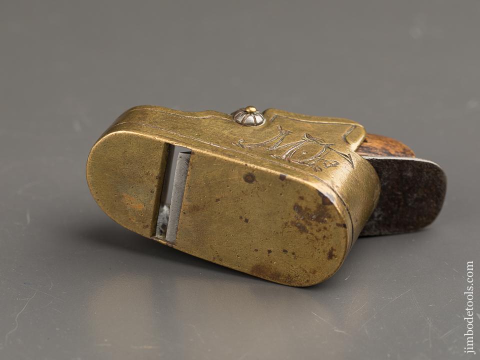 Remarkable Dated 1847 Brass Instrument Maker's Plane -- 91111U