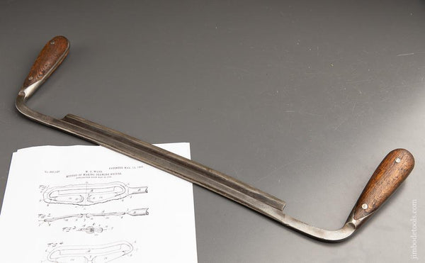 Twelve inch WARD Patent March 12, 1907 H.D. SMITH PERFECT HANDLE Draw Knife - 91149