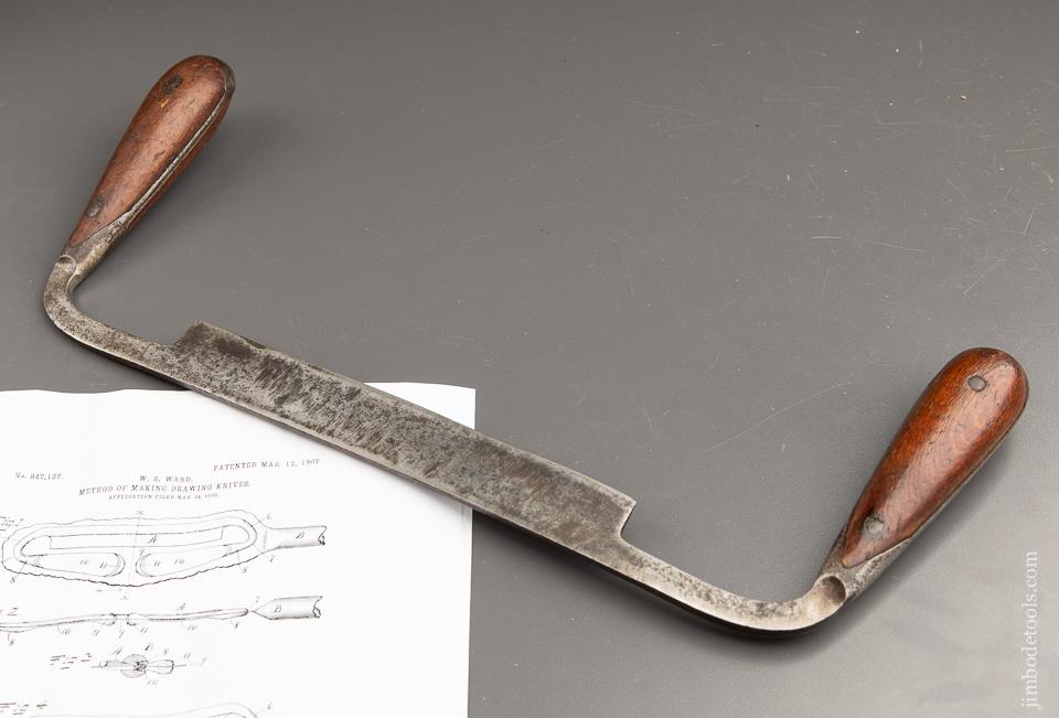 Eight inch WARD Patent March 12, 1907 H.D. SMITH PERFECT HANDLE Draw Knife - 91151