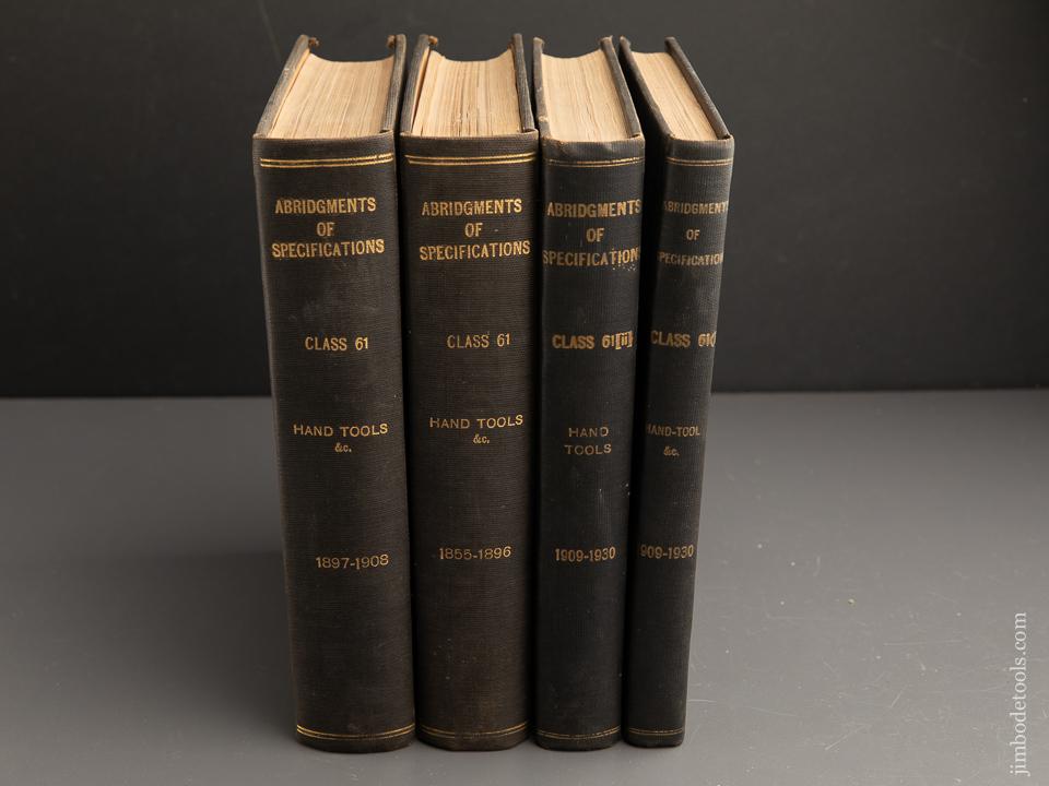 Books:  Set of Four Books circa 1905 on Tool Patents & Info 1855 to 1930 - 91156