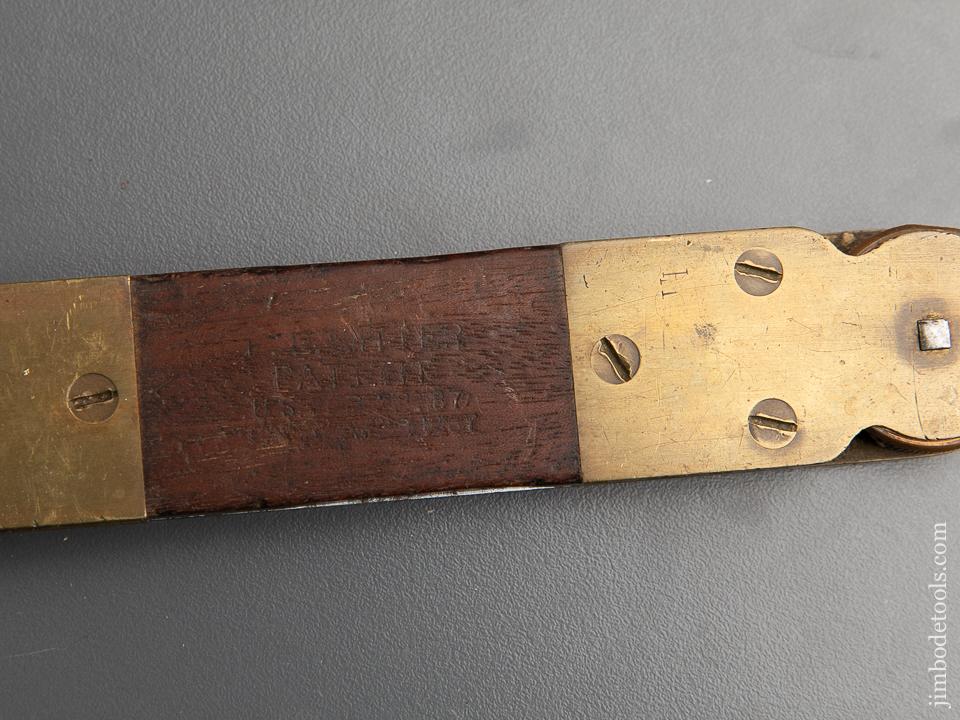 Rare! FRANKE WITTER Patent February 22, 1887 Ten inch Double Bevel Gauge - 91169