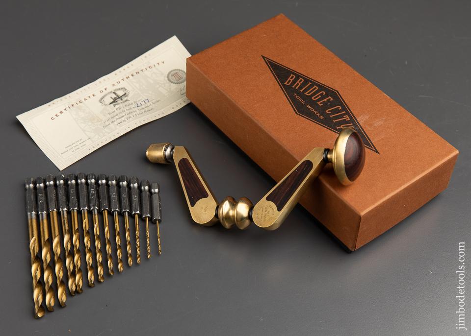 BRIDGE CITY TOOL WORKS PB-1 Palm Brace with Bits MINT in Original Box - 91171