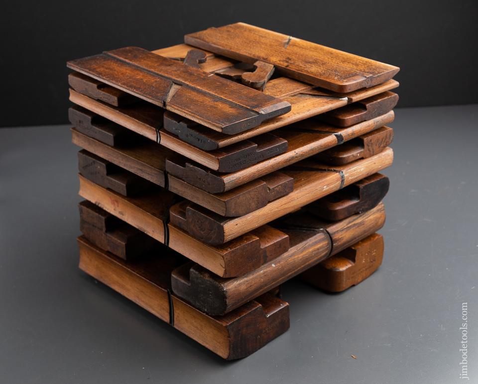 Complete Working Set of 18 Hollows & Rounds Molding Planes Numbered 2-18 EVENS - 91198