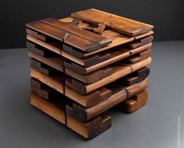 Complete Working Set of 18 Hollows & Rounds Molding Planes Numbered 2-18 EVENS - 91198