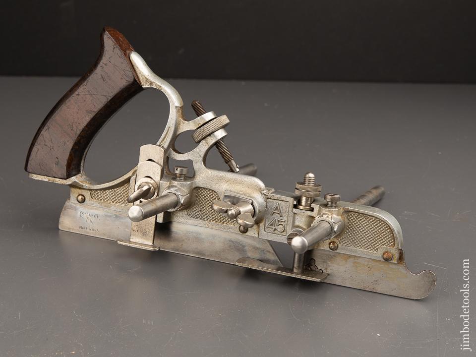 Rare! STANLEY No. A45 Aluminum Combination Plane 100% COMPLETE in Original Box SWEETHEART - 91204