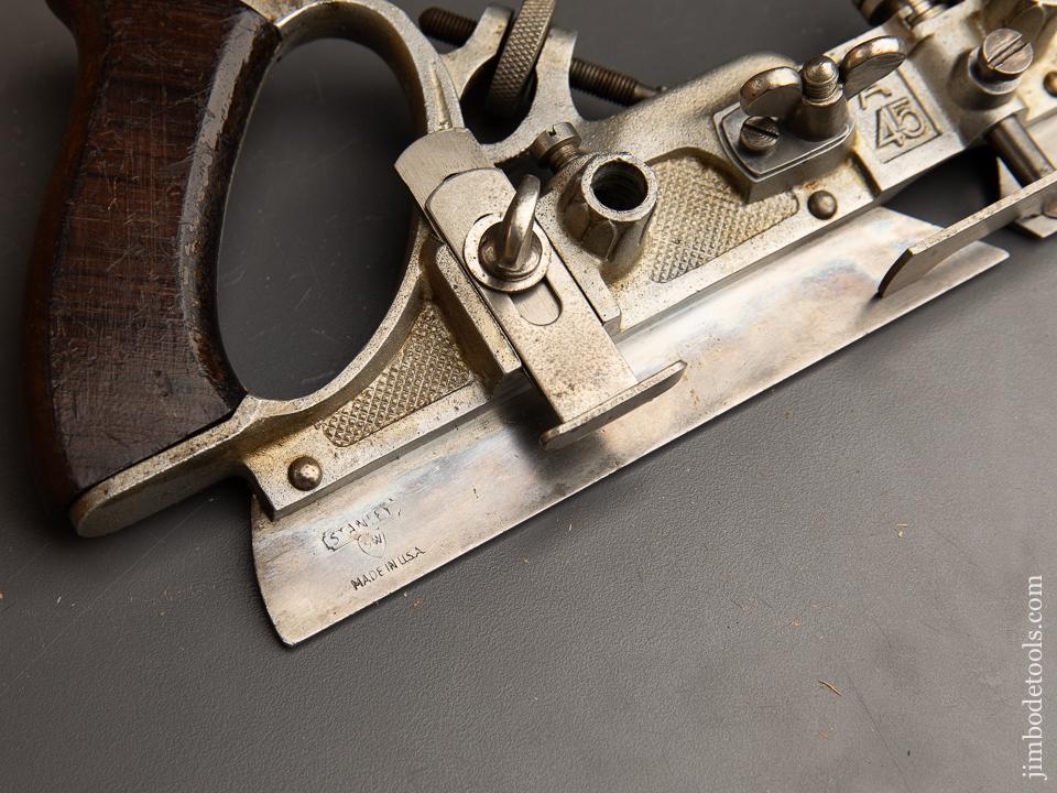 Rare! STANLEY No. A45 Aluminum Combination Plane 100% COMPLETE in Original Box SWEETHEART - 91204
