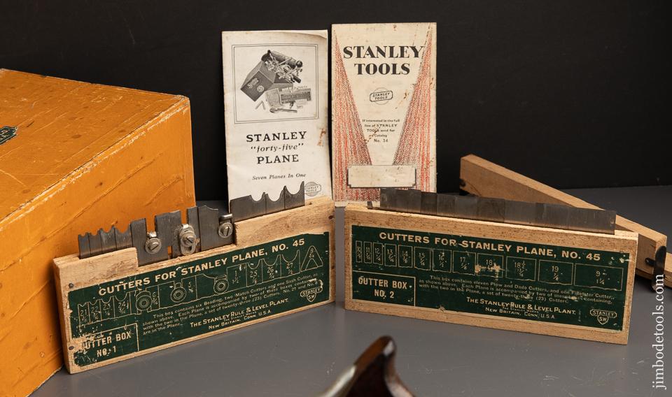 Rare! STANLEY No. A45 Aluminum Combination Plane 100% COMPLETE in Original Box SWEETHEART - 91204