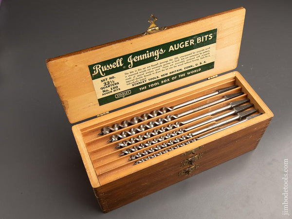 EXTRA EXTRA FINE Complete Set of 13 RUSSELL JENNINGS Auger Bits in its Original 3 Tiered Box - 91217