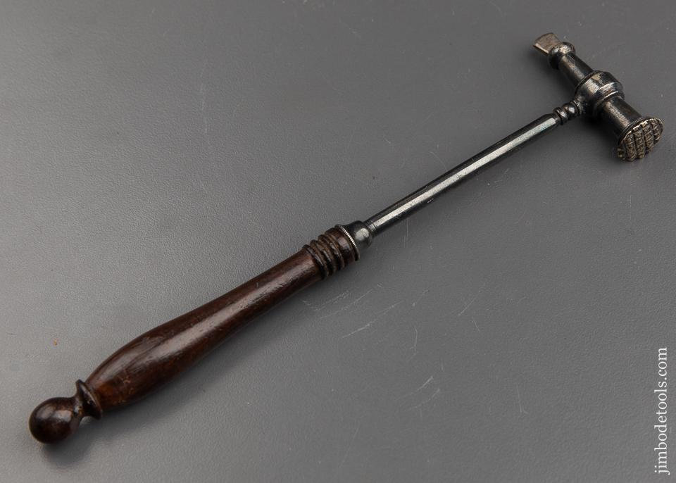 Early 7 1/2 inch Rosewood and Silver Barrister's Hammer - 91222R