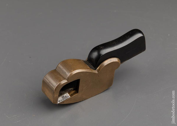Fabulous Gun Metal and Ebony Infill Compassed Rabbet Bull Nose Plane - 91236