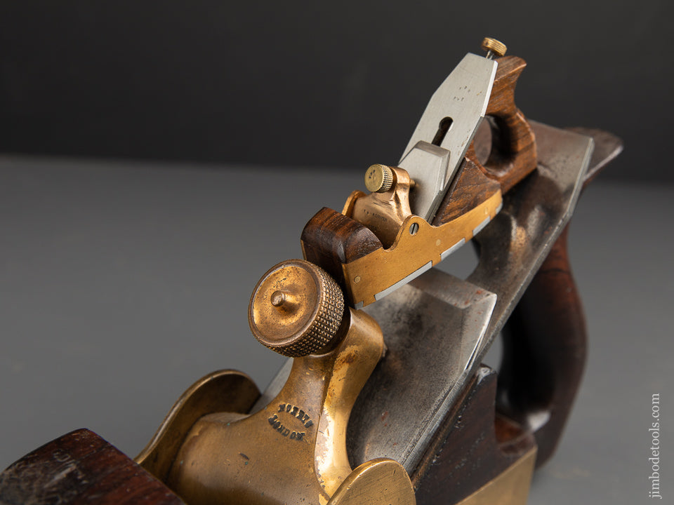 Remarkable 2 1/2" Rosewood and Brass Miniature NORRIS Three inch Dovetailed Steel Construction Smooth Plane by Frederick Peter(BUSHY) ROBINSON - 91239 - AS OF JAN 18