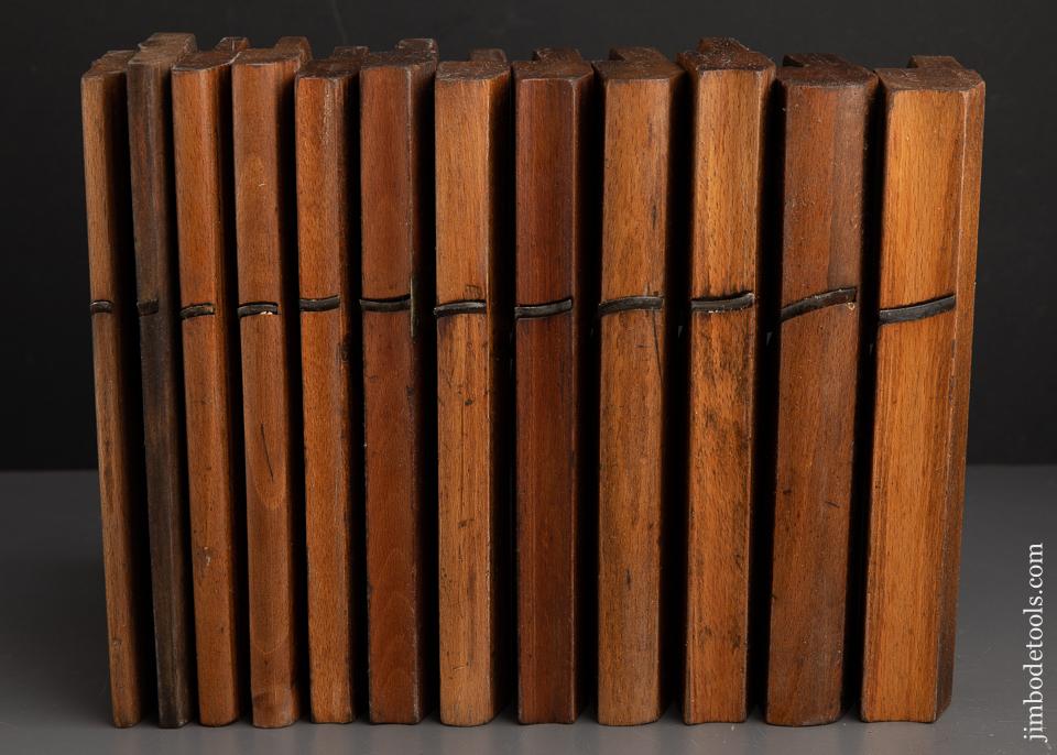 Set of Twelve User Hollows & Rounds Moulding Planes by VARVILL YORK - 91256