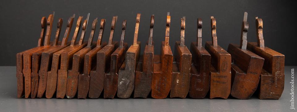 Complete Working Set of 18 Hollows & Rounds Molding Planes EVENS - 91260