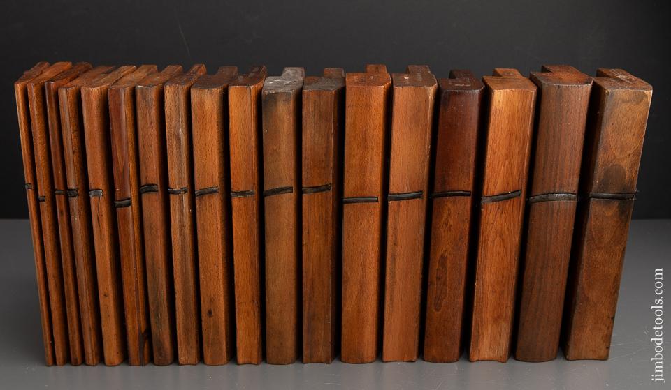 Complete Working Set of 18 Hollows & Rounds Molding Planes EVENS - 91260