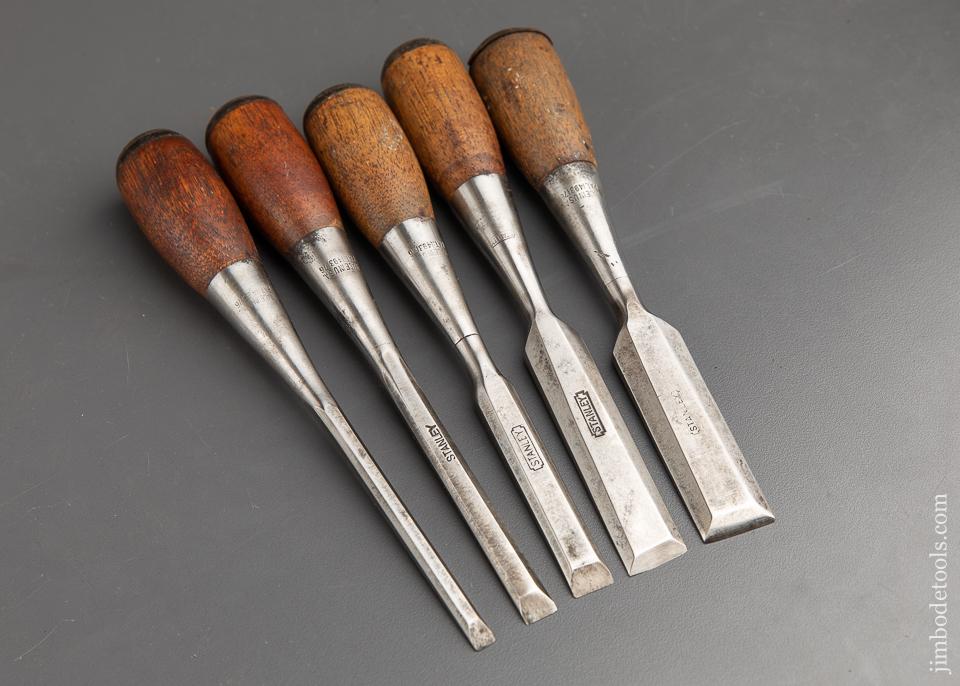 Good Clean Set of Five STANLEY  No. 50 EVERLASTING Chisels - 91294