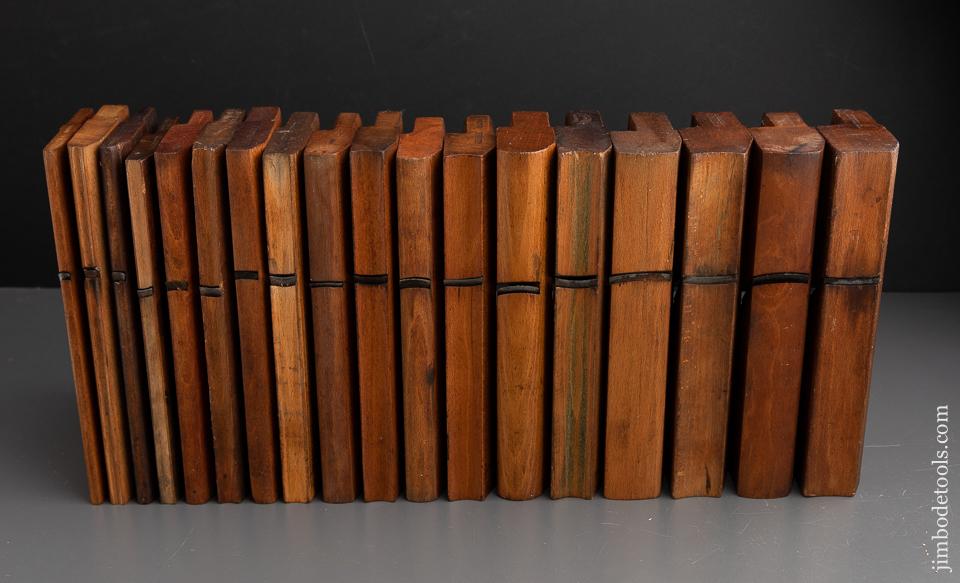 Complete Working Set of 18 Hollows & Rounds Molding Planes - 91317