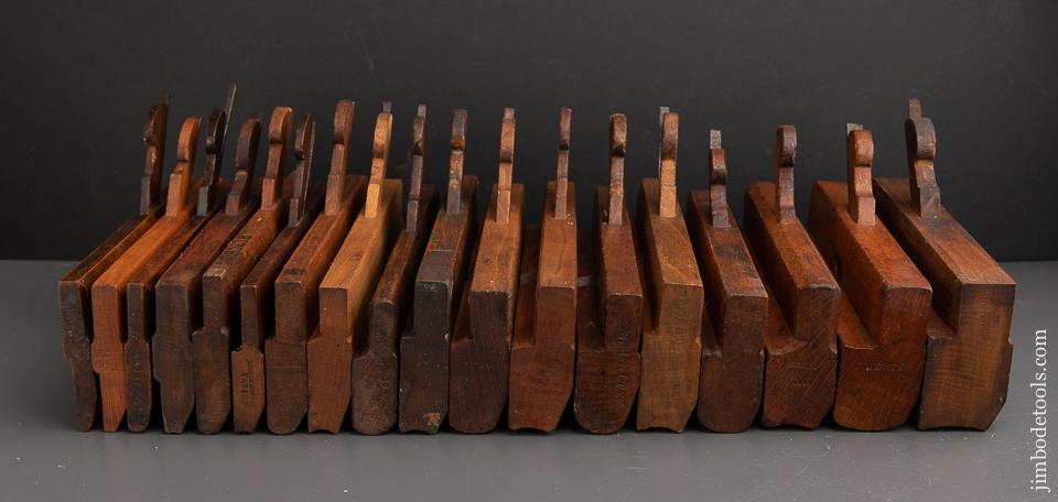 Complete Working Set of 18 Hollows & Rounds Molding Planes