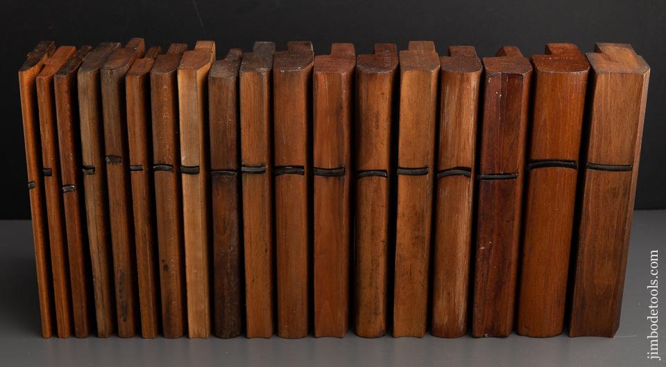 Complete Working Set of 18 Hollows & Rounds Molding Planes