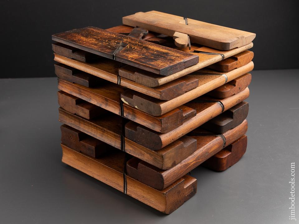 Complete Working Set of 18 Hollows & Rounds Molding Planes - 91319