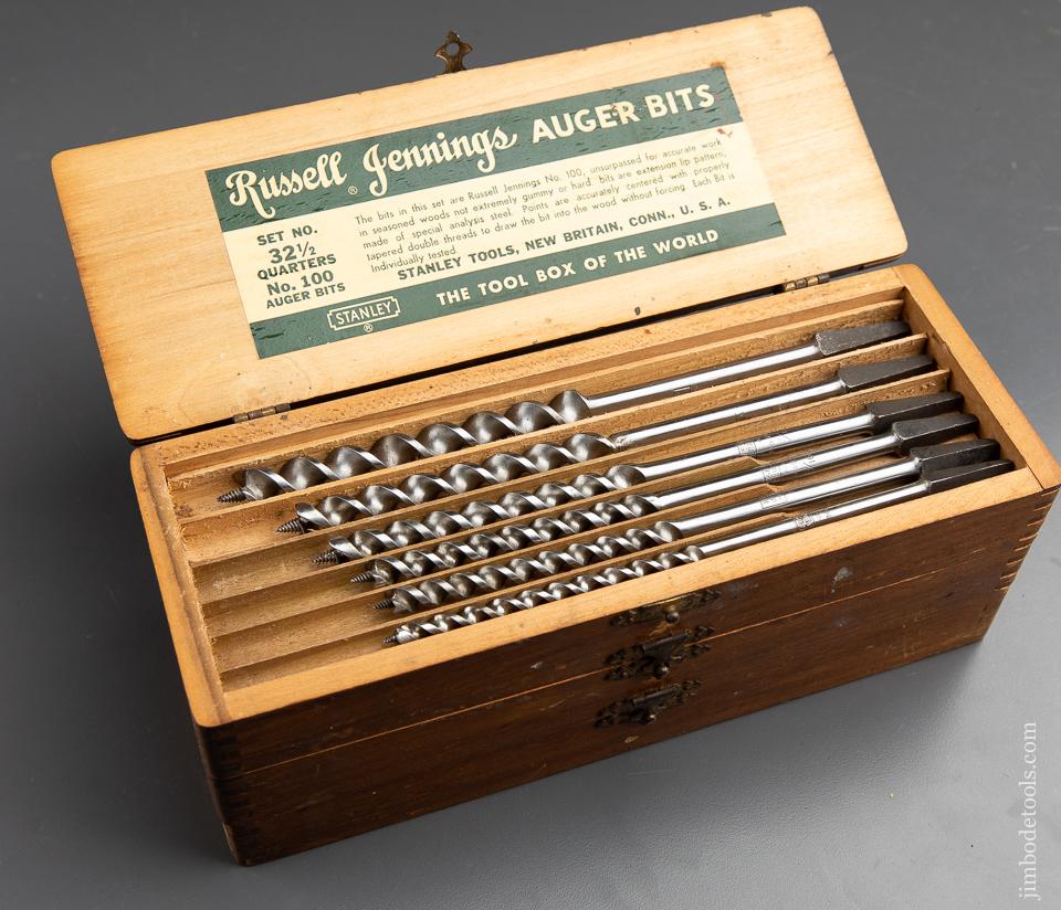 Complete Set of 13 RUSSELL JENNINGS Auger Bits in its Original 3 Tiered Box - 91384